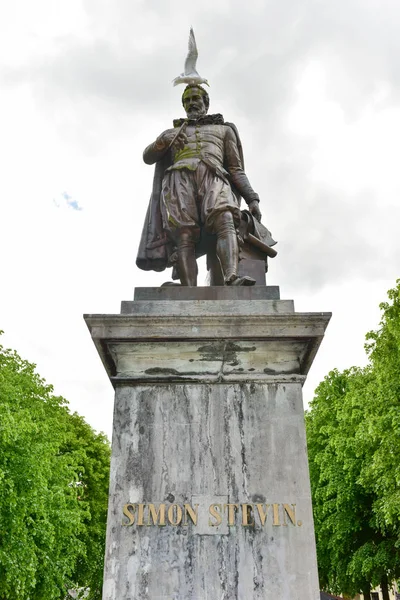 Simon Stevin Monument - Bruges, Belgium — Stock Photo, Image
