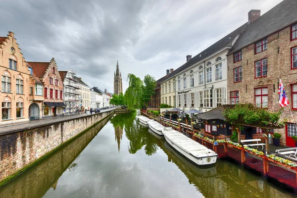 Kanály, Bruggy, Belgie — Stock fotografie