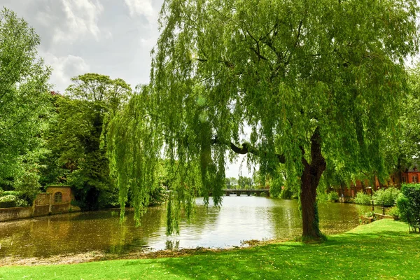 Kanałów w Brugii, Belgia — Zdjęcie stockowe