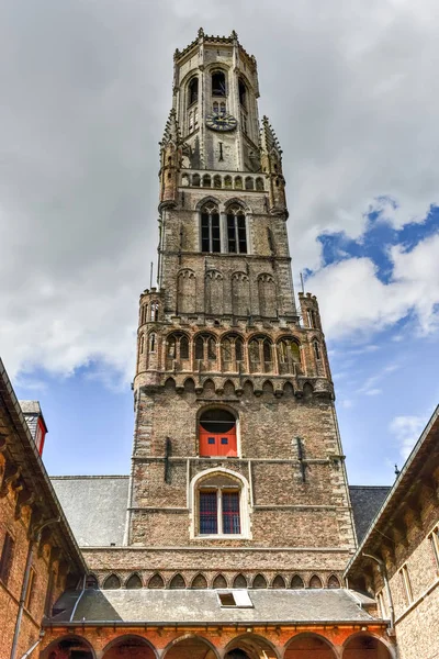 Zvonice Tower - Bruggy, Belgie — Stock fotografie