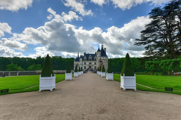 法国Chenonceau城堡花园 — 图库照片