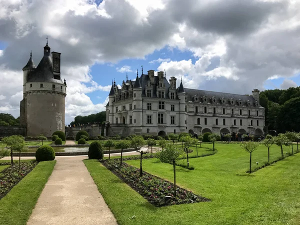 Chateau de Chenonceau Gardens - Francie — Stock fotografie