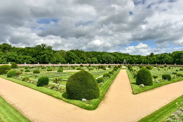 Giardini Chateau de Chenonceau - Francia — Foto Stock