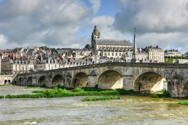 Jacques-Gabriel Bridge  - Blois, France clipart