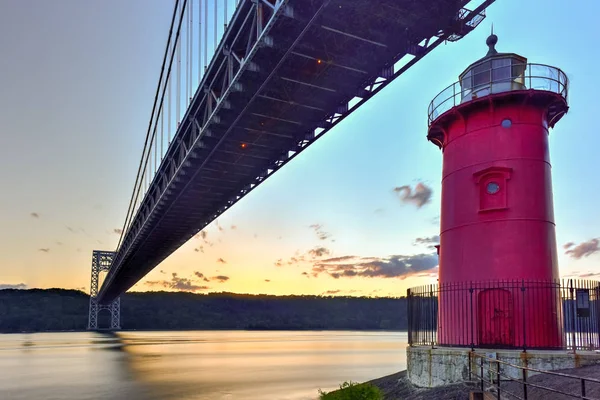Mały czerwony Lighthouse - Nowy Jork — Zdjęcie stockowe
