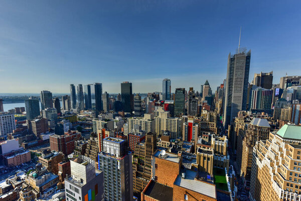 New York City skyline view from midtown Manhattan.
