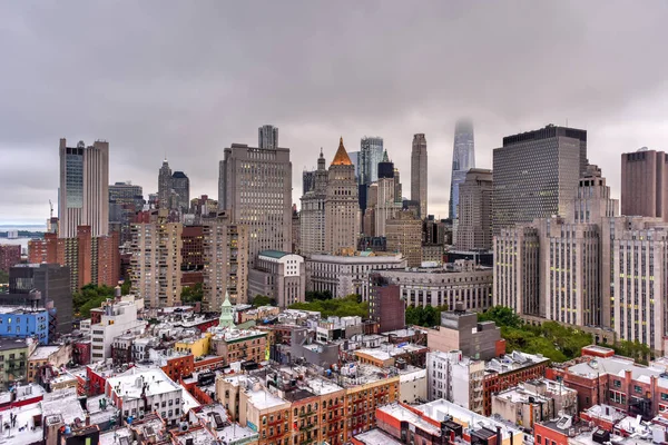 Blick auf die Manhattan Skyline — Stockfoto