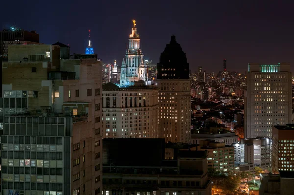 Skyline do centro da cidade de Nova York — Fotografia de Stock