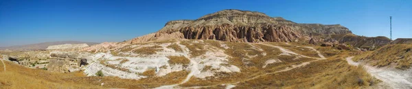 Panorama över Üçhisar, Turkiet — Stockfoto