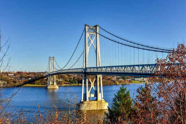 Мост Мид-Хадсон - Нью-Йорк — стоковое фото