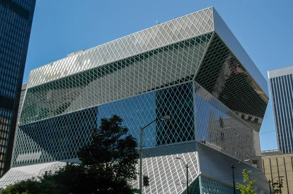 Biblioteca Pública de Koolhaas Seattle — Fotografia de Stock