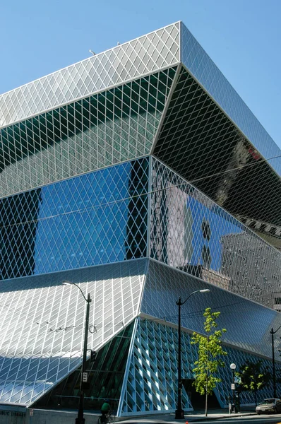 Biblioteca Pública de Koolhaas Seattle — Fotografia de Stock