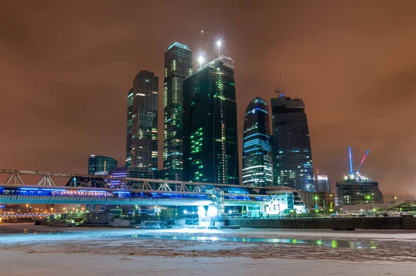 Cidade de Moscou à noite — Fotografia de Stock