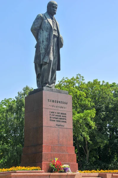 Monumento a Taras Shevchenko Kiev, Ucrania — Foto de Stock
