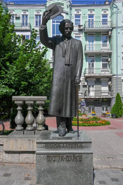 Monumento a Sholom Aleichem Kiev, Ucrania — Foto de Stock