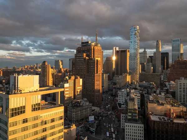 До центру Манхеттена View - Нью-Йорк — стокове фото