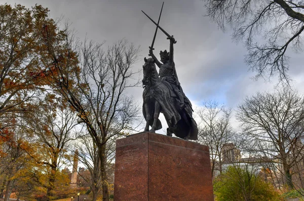 King Jagiello Monument - New York City — Stock Photo, Image