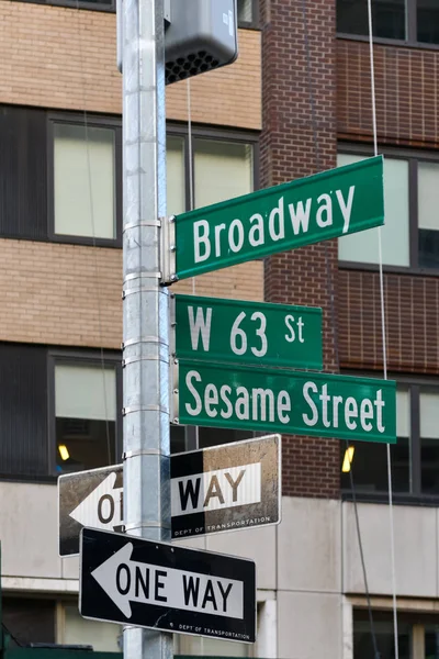 Calle Sésamo - Ciudad de Nueva York — Foto de Stock