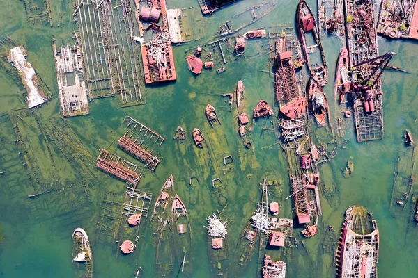 Staten Island Boat Graveyard — Stock Photo, Image