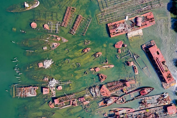 Staten Island Boat Graveyard — Stock Photo, Image