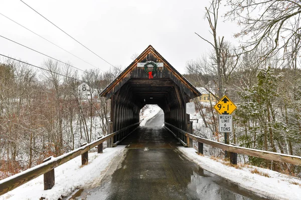 Puente cubierto de Meriden - New Hampshire — Foto de Stock