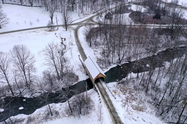 Bowers Covered Bridge - Vermont — Stok fotoğraf