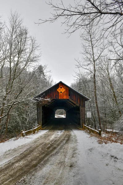 Martin's Mill Covered Bridge - Vermont — Stok fotoğraf