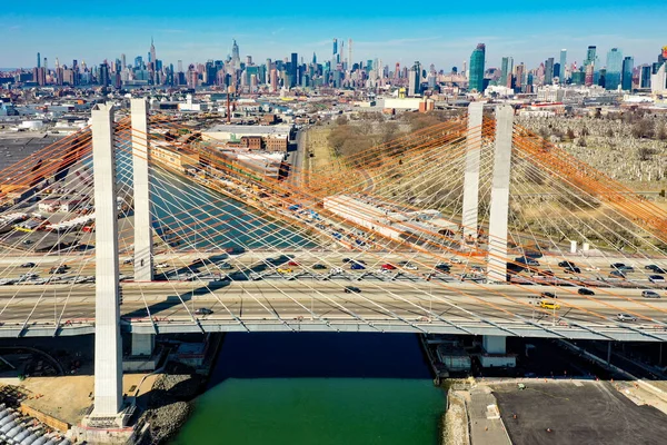 Ponte Kosciuszko Junta Brooklyn Queens Nova Iorque Através Newtown Creek — Fotografia de Stock