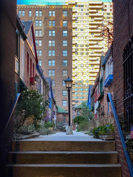 Pomander Walk Complexo Apartamentos Cooperativo Manhattan Nova York Localizado Upper — Fotografia de Stock