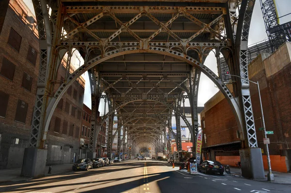 New York City Feb 2020 Underside Steel Girders Henry Hudson — Stock Photo, Image