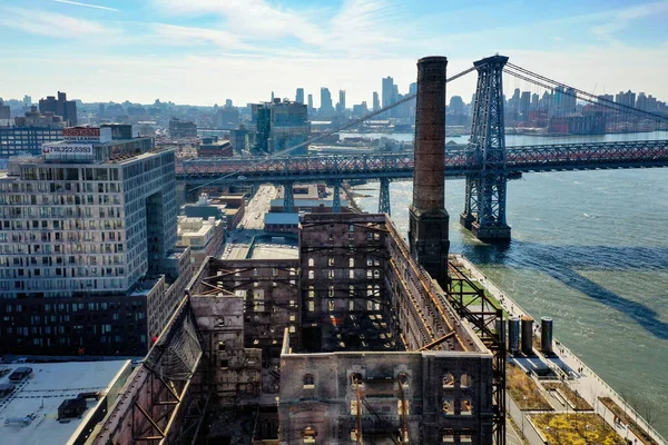 Brooklyn Nueva York Feb 2020 Domino Sugar Factory Visto Desde —  Fotos de Stock