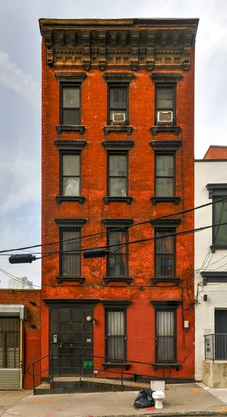 Edifício Antigo Walk Bairro Williamsburg Brooklyn Nova York — Fotografia de Stock