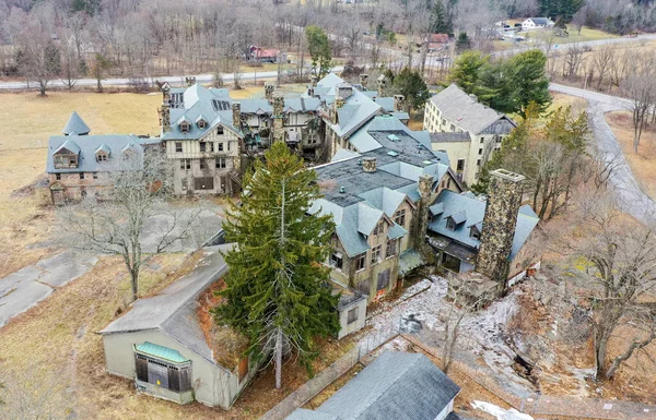 Buitenaanzicht Van Abandoned Bennett School Girls New York — Stockfoto