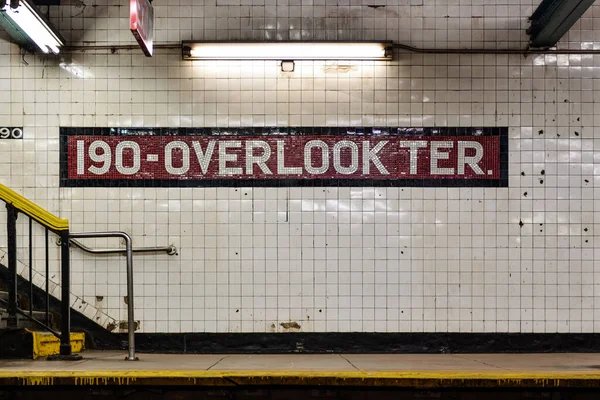 New York City Februari 2020 Stasiun Subway Street 1900 Fort — Stok Foto