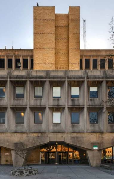 Begrisch Hall Bronx Community College Landmarked Example Brutalism Concrete Remained — Stock Photo, Image