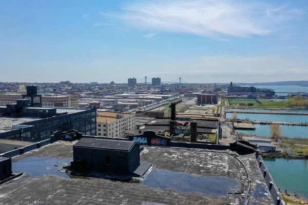 Industry City Formerly Bush Terminal Historic Intermodal Shipping Warehousing Manufacturing — Stock Photo, Image