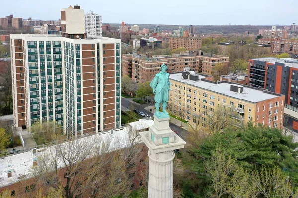 Monumento Henry Hudson Dedicado Enero 1938 Parque Henry Hudson Vecindario —  Fotos de Stock