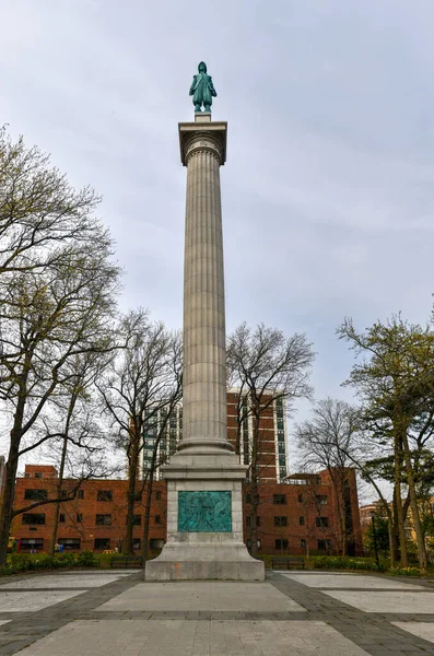 Monument Voor Henry Hudson Opgedragen Januari 1938 Henry Hudson Park — Stockfoto