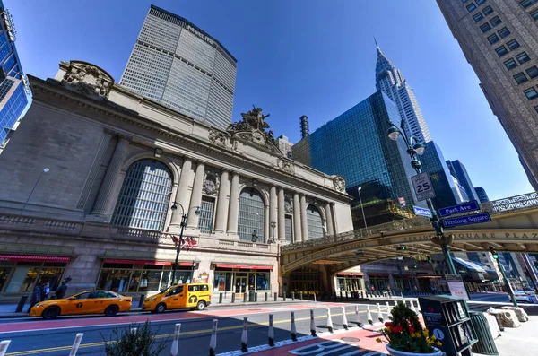 Nova Iorque Abril 2020 Uma Fachada Sul Vazia Grand Central — Fotografia de Stock