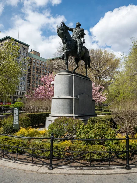 Statue Équestre Général George Washington Long Côté Sud Union Square — Photo