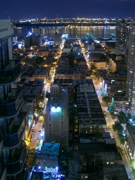 Horizonte Midtown Manhattan Por Noche Ciudad Nueva York —  Fotos de Stock