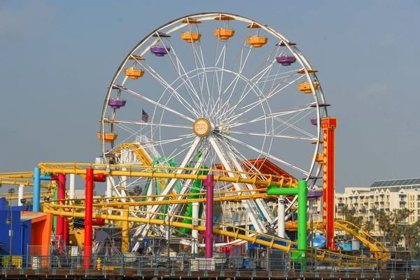 Los Angeles California May 2007 Ferris Wheel Santa Monica Pier — Stock Photo, Image