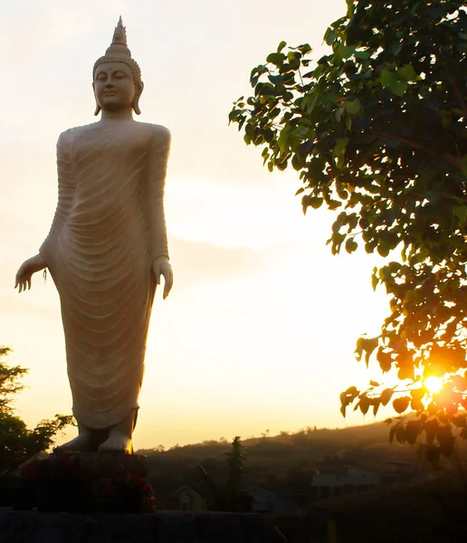 Der Buddha mit dem Sonnenlicht — Stockfoto