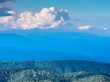Mavi gökyüzü ile manzara görünümü