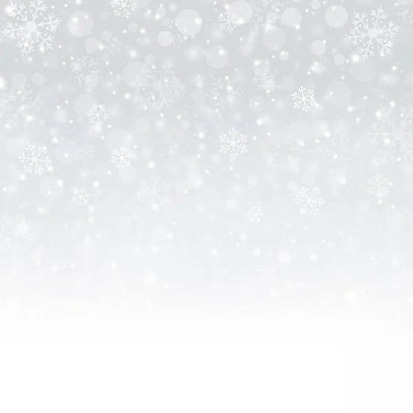 Copos Nieve Invierno Fondo Navidad Vector Ilustración — Vector de stock