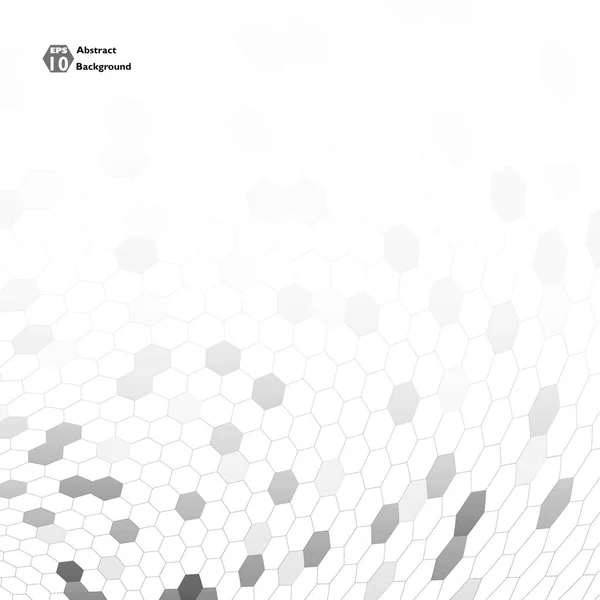 Abstrait Des Formes Distorsion Grises Dans Les Pentagones Texture Blanche — Image vectorielle