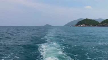 Açık mavi dalgalı deniz arka plan, görüntüleri video doğası