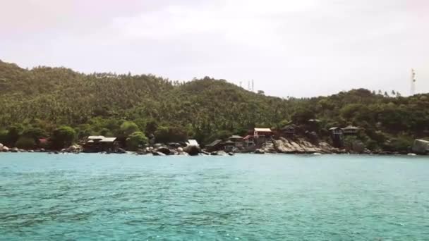 Céu Limpo Dia Ensolarado Mar Vista Fundo Filmagem Vídeo — Vídeo de Stock