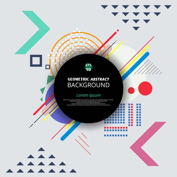 Geometrik arka plan deseni. Şekiller ve renkler çeşitli sunulması. İllüstrasyon vektör eps10