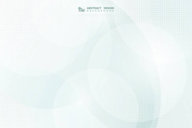 Yarım tonluk dekorasyon arka planına sahip teknolojinin soyut yeşil daire desen tasarımı.